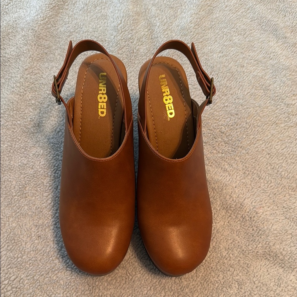 Women's Brown Slingback Shoes